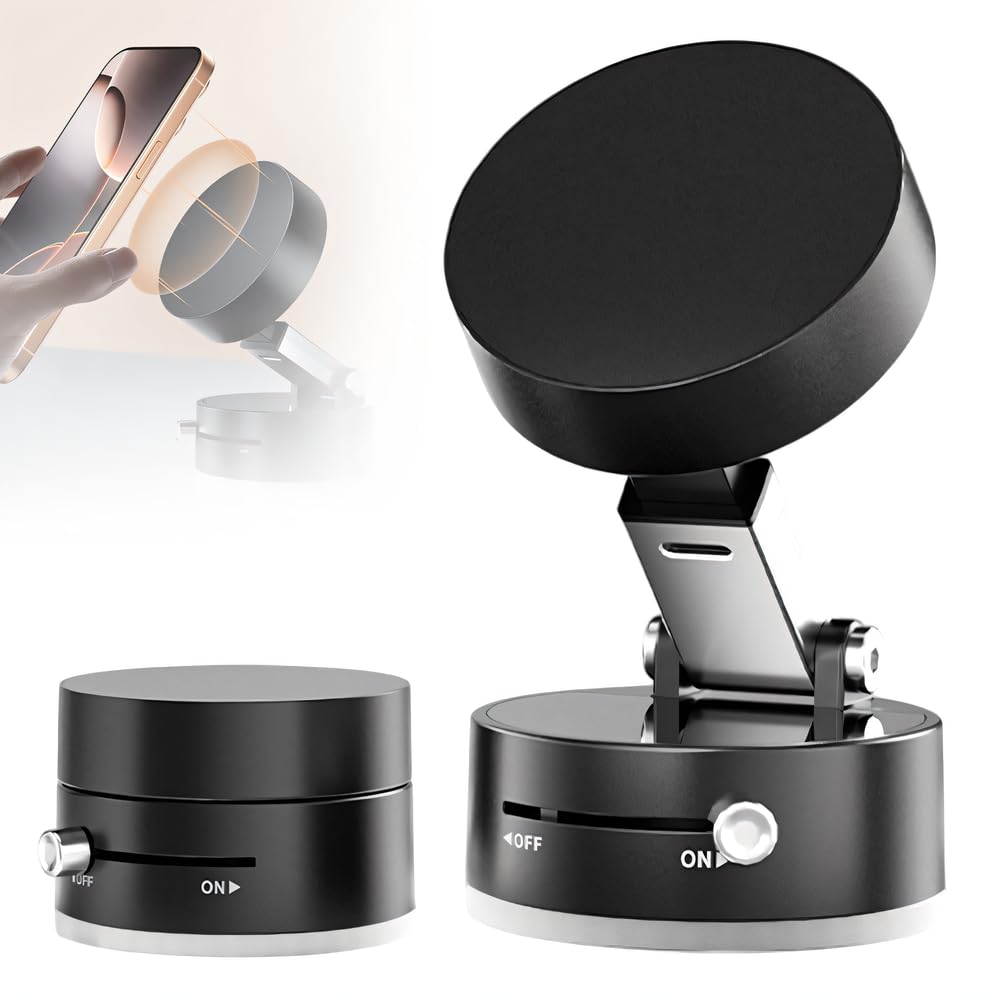 Vacuum Magnetic Phone Stand (Black)