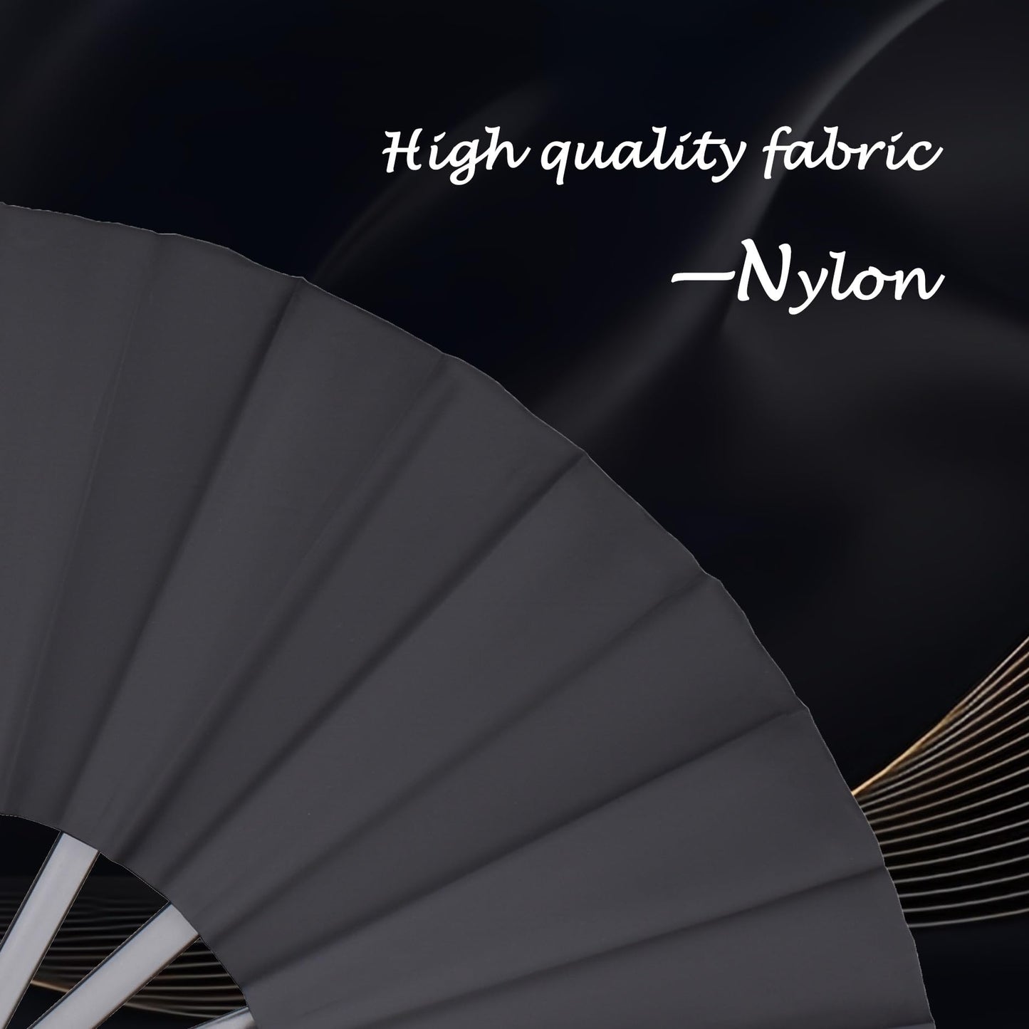 Fans 2 Pack Large Folding Hand fans black 2p