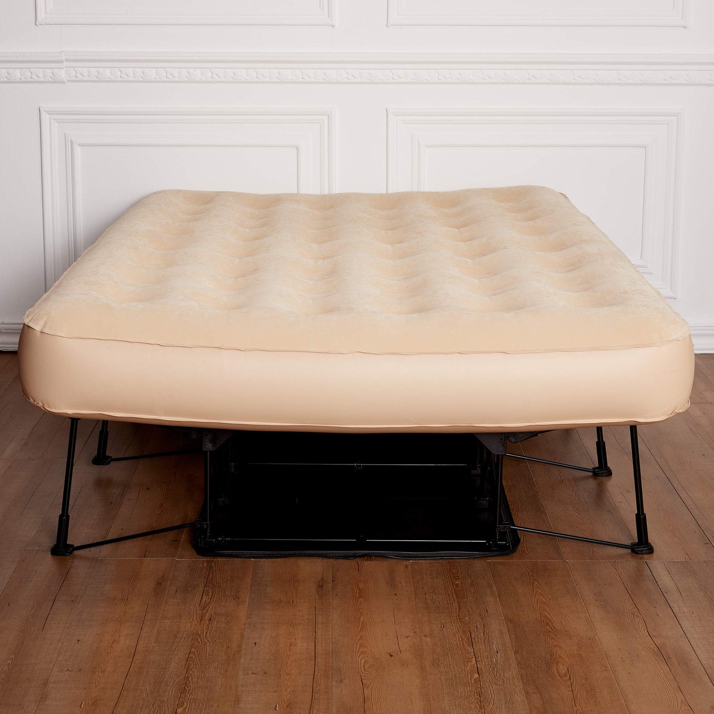 EZ Simpli Comfy Bed Queen Self-Inflating Air Mattress with Built-in Frame, Pump and Wheeled Case, Blow Up Inflatable Air Bed Perfect for Home, Guests, Travel, Vacation, Camping