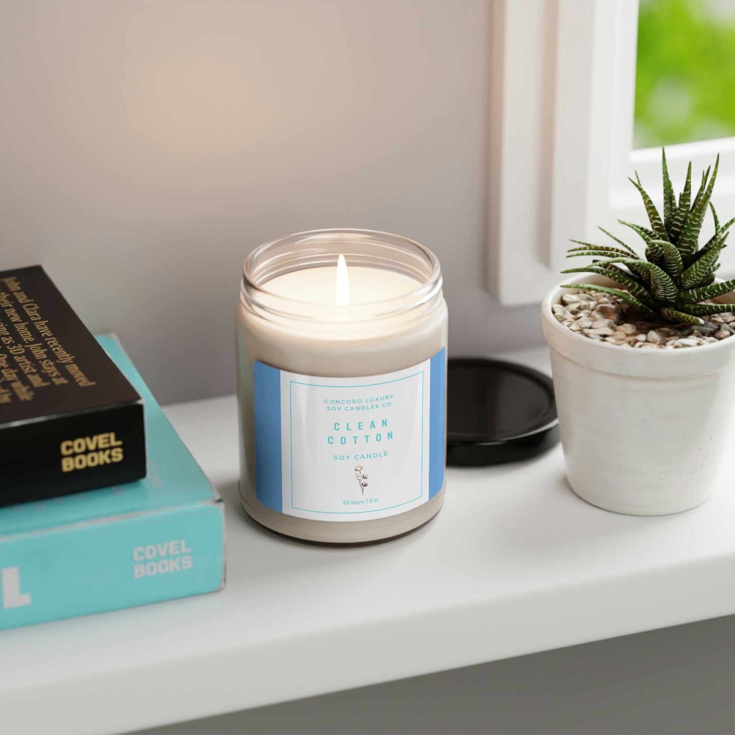Concord luxury Soy Candles Clean Cotton 9oz
