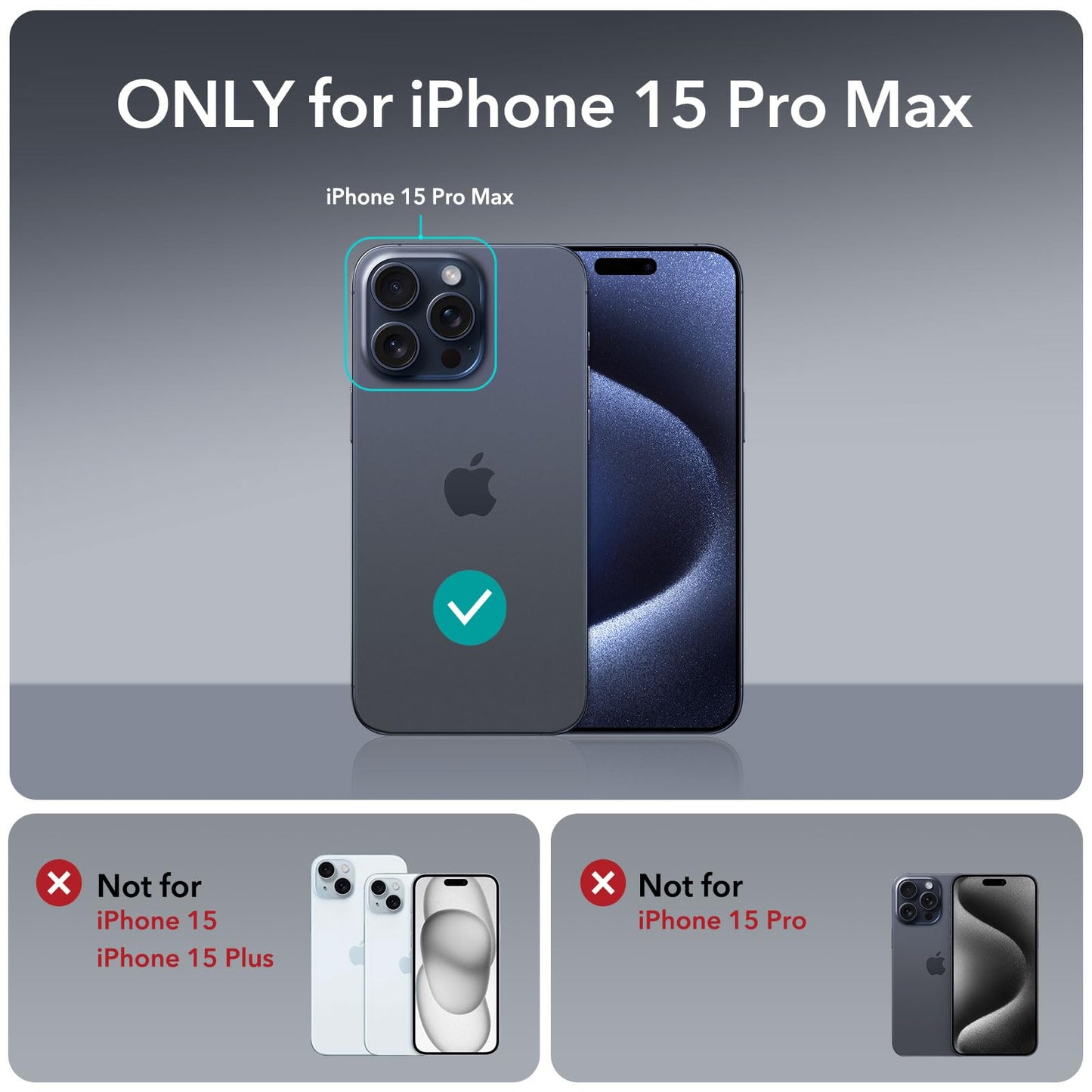 iPhone 15 Pro Max Clear Shimmer Protection Case