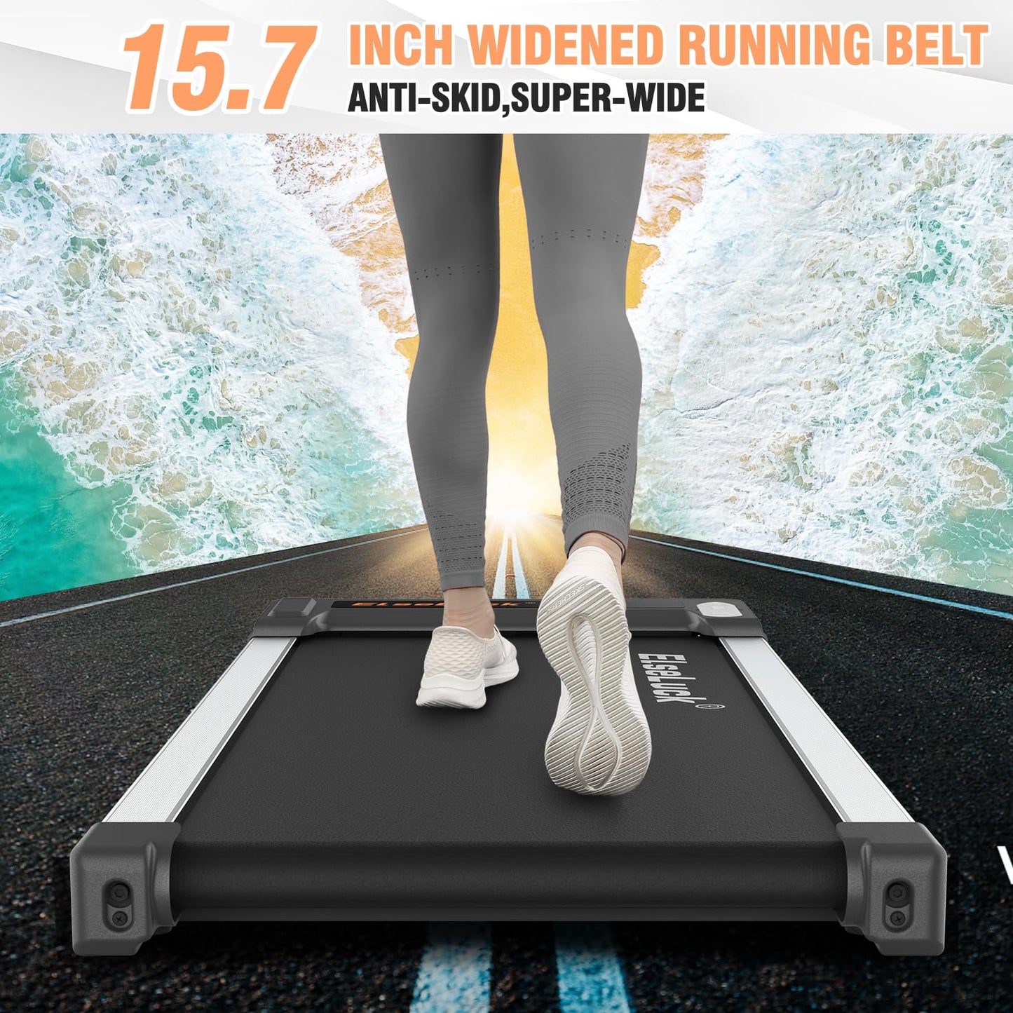 Walking Pad, Under Desk Treadmill for Home Office, 2 in 1 Portable Walking Treadmill with Remote Control, Walking Jogging Machine in LED Display