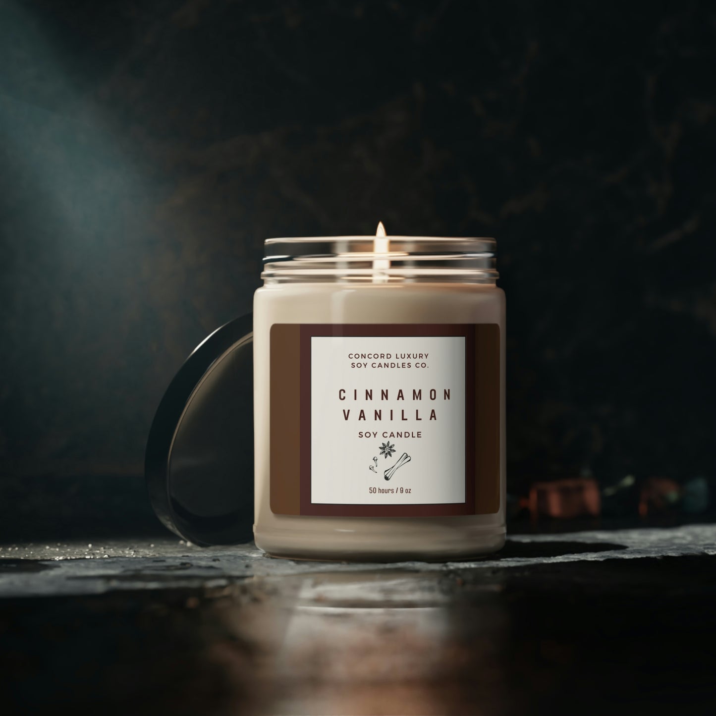 Concord luxury Soy Candles Cinnamon Vanilla 9oz