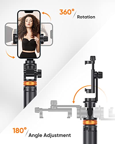 Viral 62" Phone Tripod, Tripod for iPhone & Selfie Stick Tripod with Remote, Upgraded iPhone Tripod Stand & Travel Tripod, Solidest Cell Phone Tripod Compatible with iPhone 15/14/13/Android