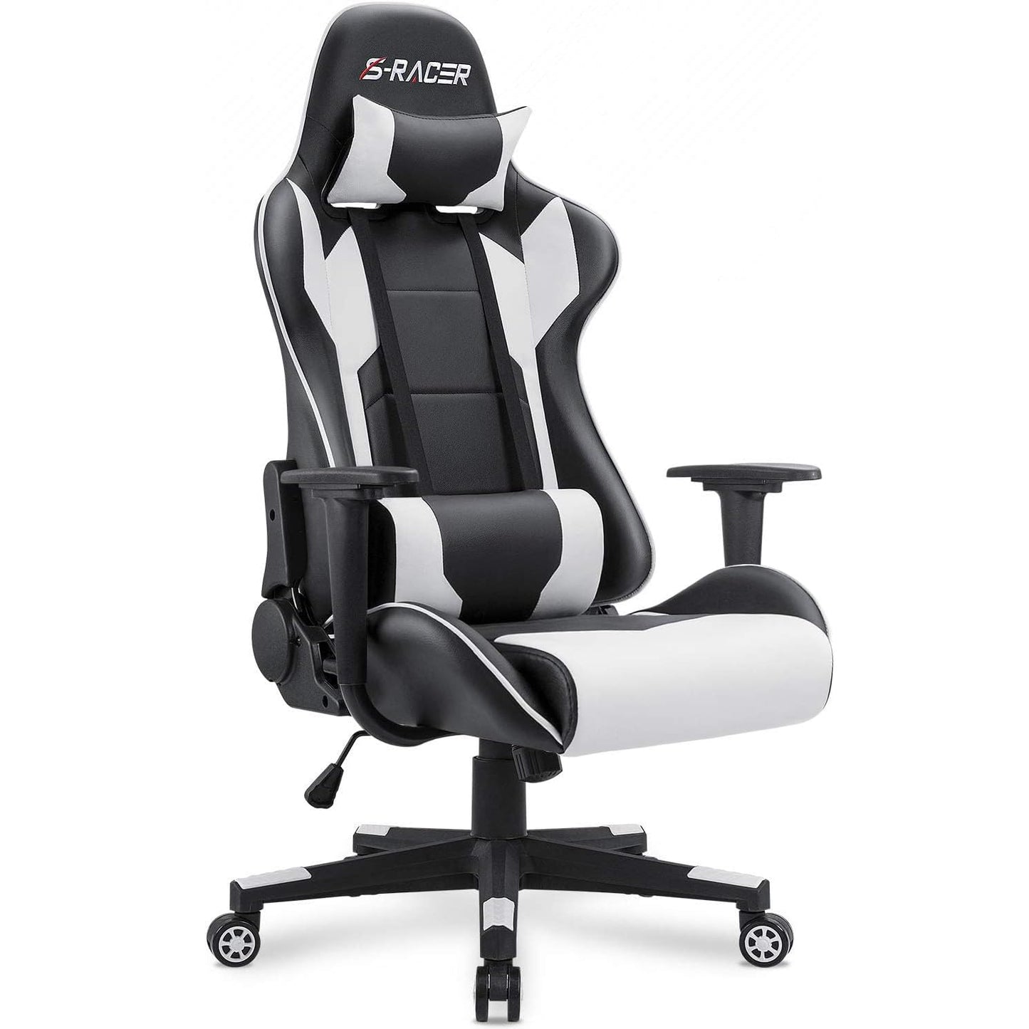 Gaming Chair, Office Chair High Back Computer Chair Leather Desk Chair Racing Executive Ergonomic Adjustable Swivel Task Chair with Headrest and Lumbar Support