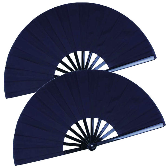 Fans 2 Pack Large Folding Hand fans black 2p