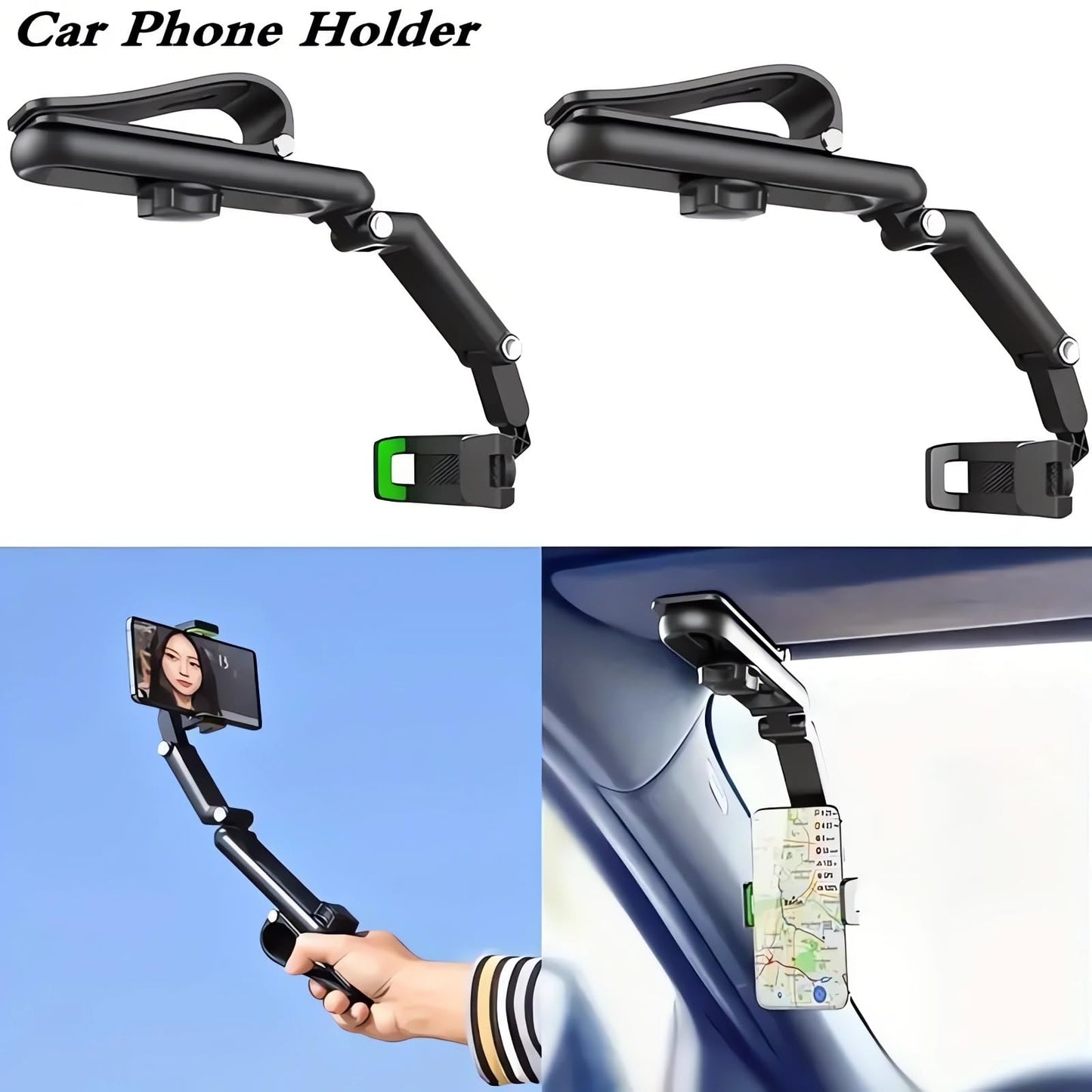 Car Phone Holder Universal 360 Rotating Cell Phone Holder Mobile Mount