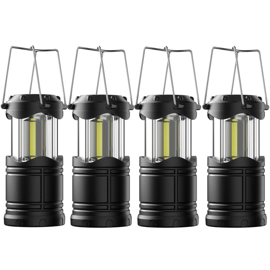 LED Camping Lantern, 4 Pack Battery Powered Flashlight for Power Outages