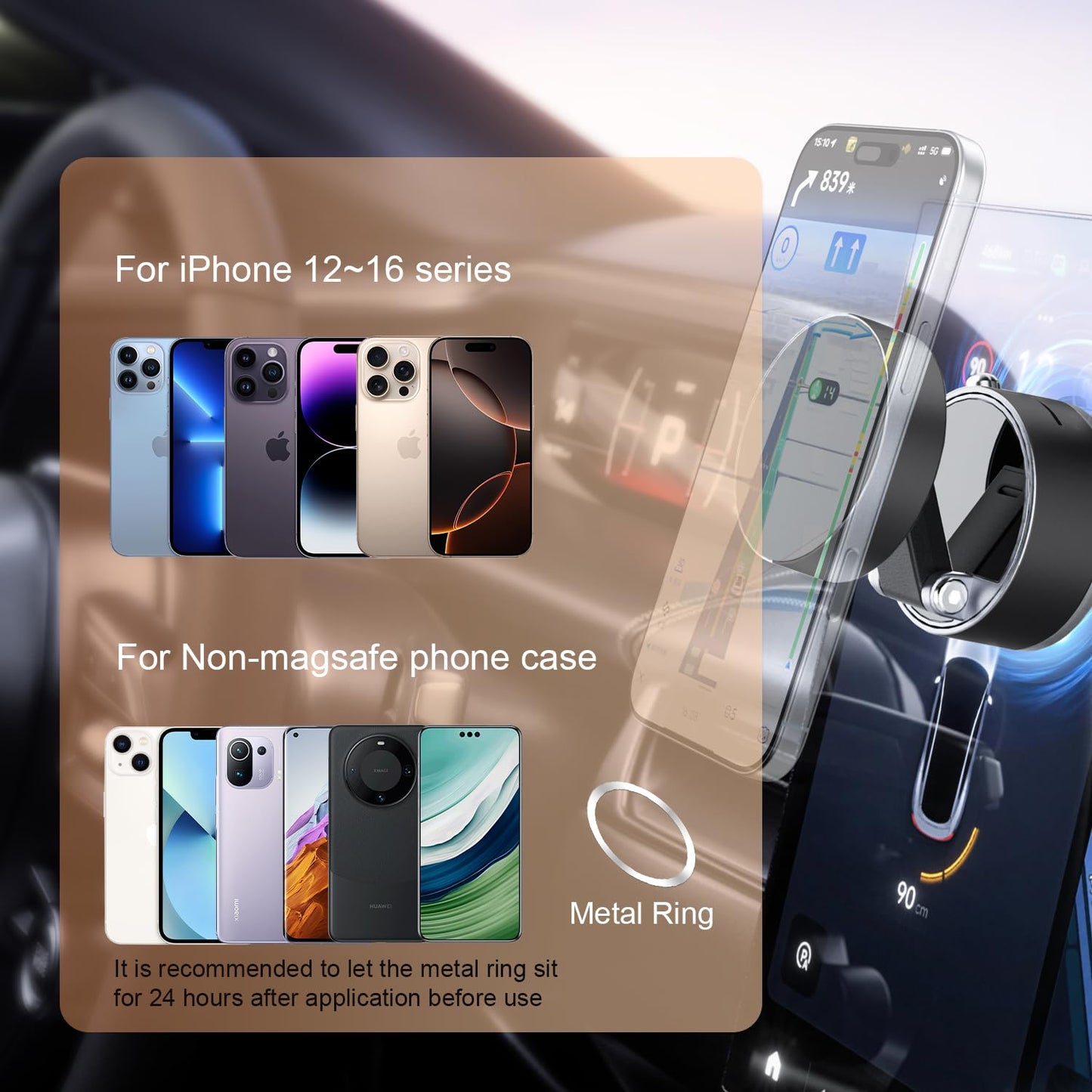 Upgraded 360° Rotatable Vacuum Magnetic Phone Holder