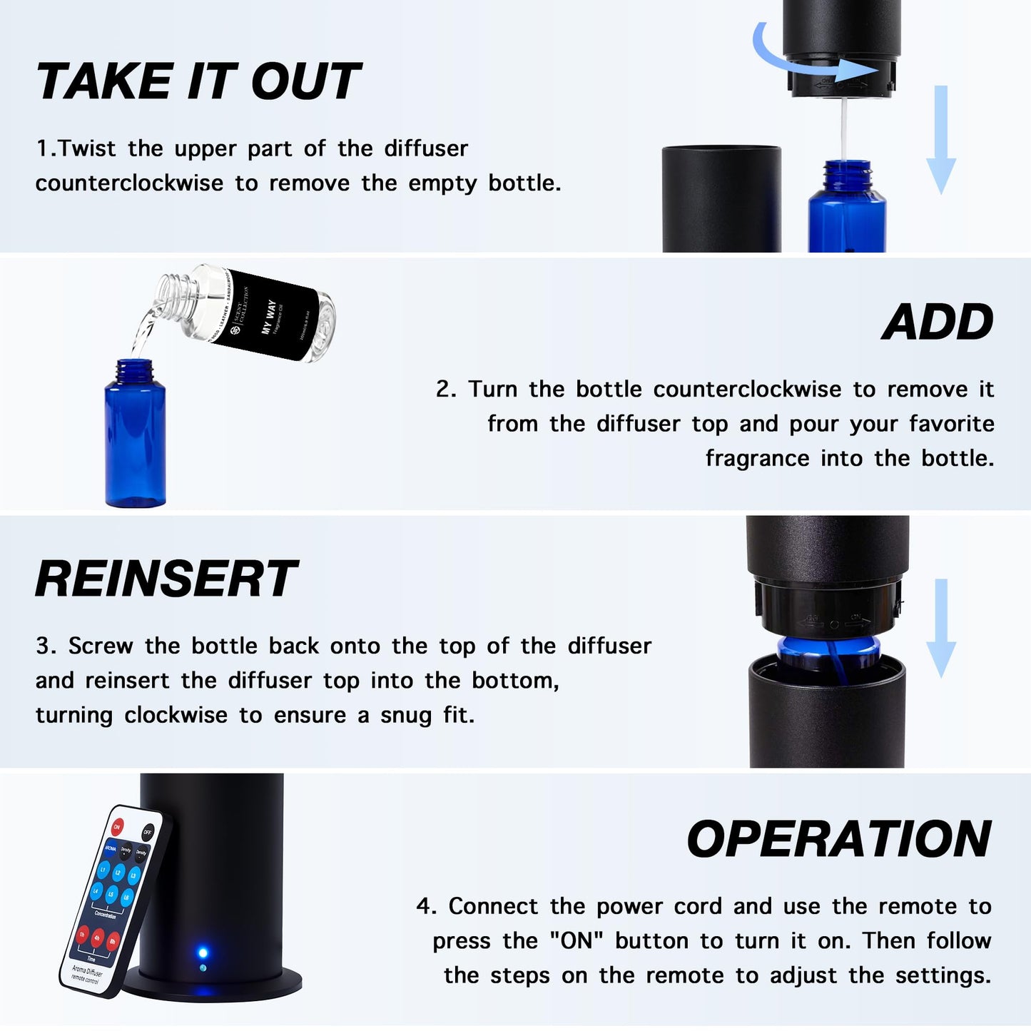 Hotel Waterless Scent Diffuser –Essential Oil Diffuser with 6 Hotel Scents, Aromatherapy Nebulizing No Locked Oil Bottle Diffuser Covers up to 700 Sq Ft, Quiet Fragrance Machine for Home, Spa & Office