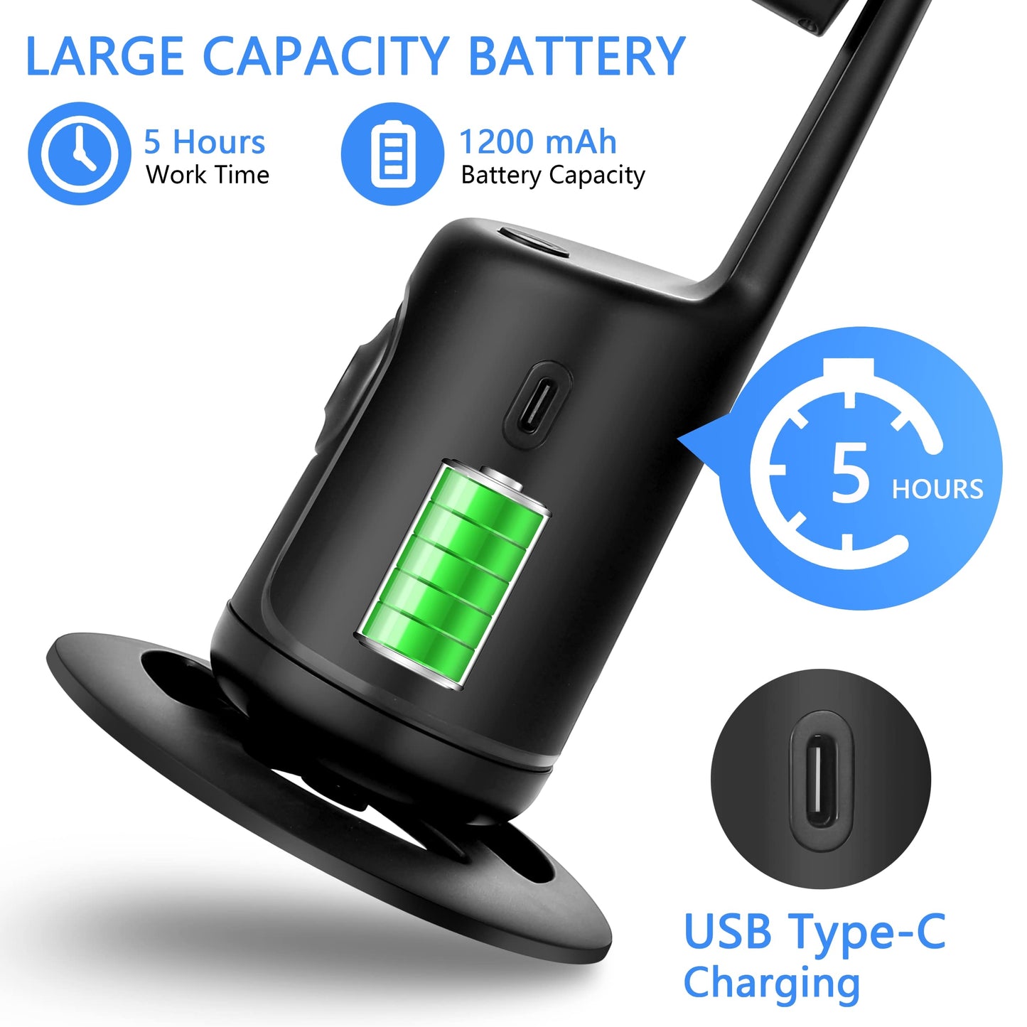 Auto Face Tracking Tripod, 360° Rotation Body Phone Camera Mount Smart Shooting Holder with Remote Selfie Stick, No App, Gesture Control, for Vlog, Tiktok