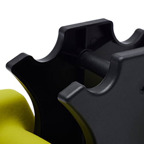 Amazon Basics Neoprene Coated Hexagon Workout Dumbbell Color-Coded Hand Weight With Storage Rack, 32-Pound Set with Stand, Set of 2 (3 Pound, 5 Pound, and 8 Pound), Multicolor, 6 Count