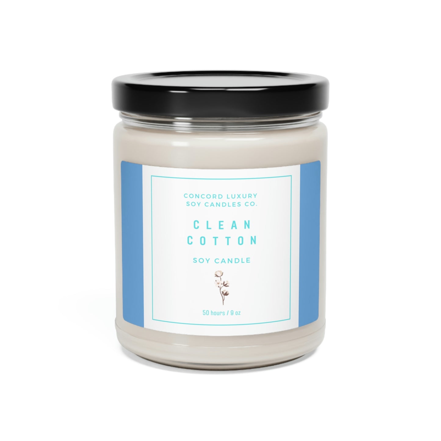 Concord luxury Soy Candles Clean Cotton 9oz
