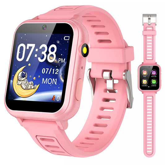 Kids Game Smart Watch Gift for Girls Age 6-12, 24 Puzzle Games HD Touch Screen Kids Watches with Video Camera Music Player Pedometer Flashlight 12/24hr Toys for 7 8 9 10 11 12 Year Old Girls