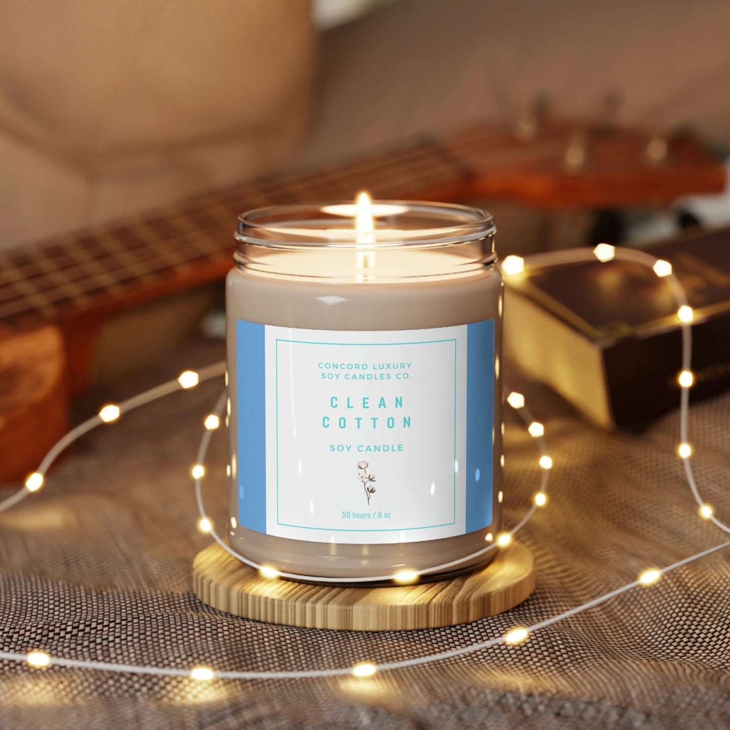 Concord luxury Soy Candles Clean Cotton 9oz