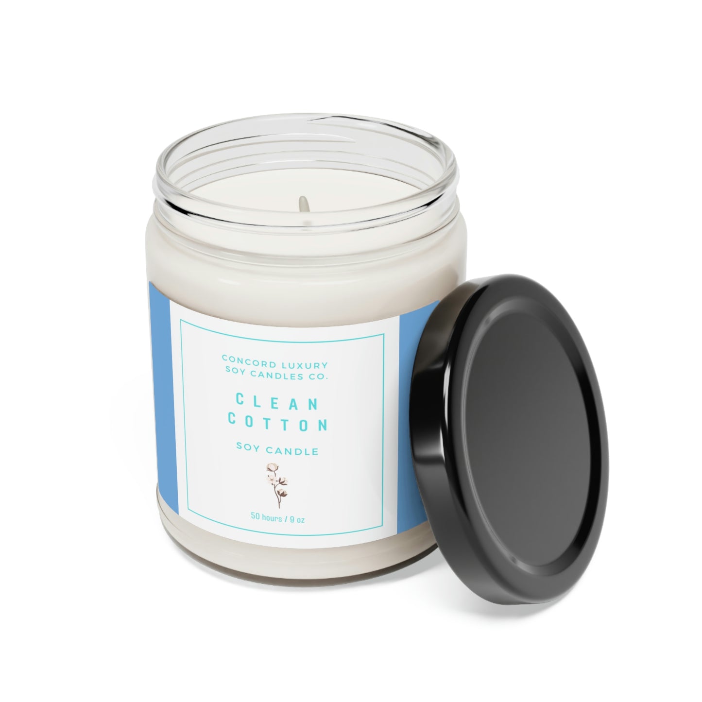 Concord luxury Soy Candles Clean Cotton 9oz
