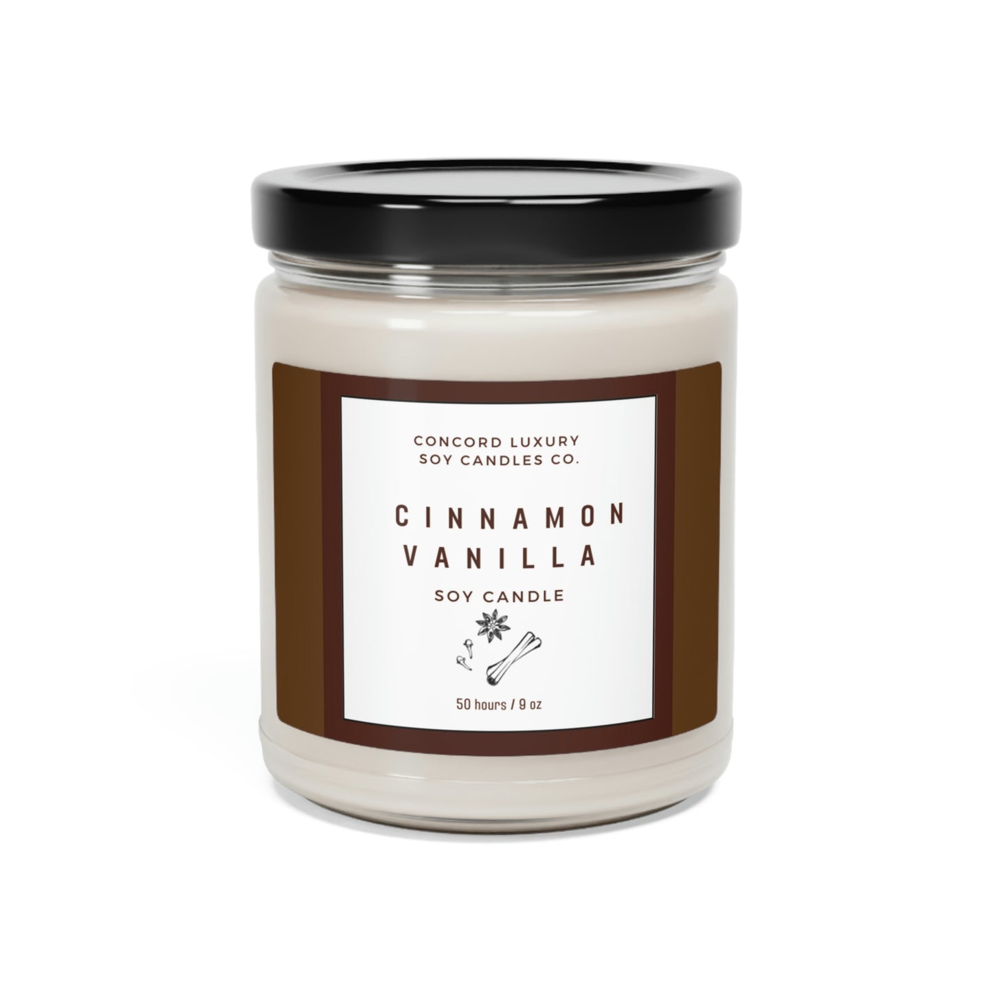 Concord luxury Soy Candles Cinnamon Vanilla 9oz